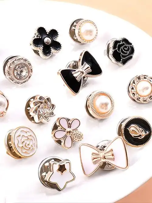 衣服衬衫免缝纽扣暗扣女士防走光隐形开衫百搭珍珠钉扣可拆卸按扣