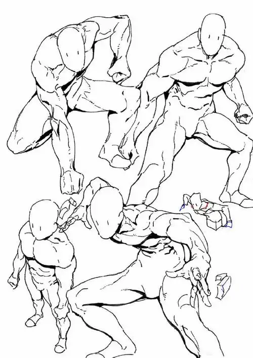 腹(tian)肌(图)素材参考下载97网页链接#绘画教程##男性人体