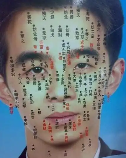 男人十大福痣图男人福痣的位置图