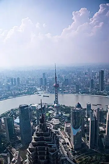 俯瞰上海外滩建筑群_高清图片_全景视觉