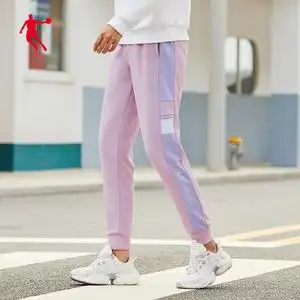 乔丹运动裤女2022夏季新款直筒休闲裤长裤束脚卫裤女跑步健身裤子