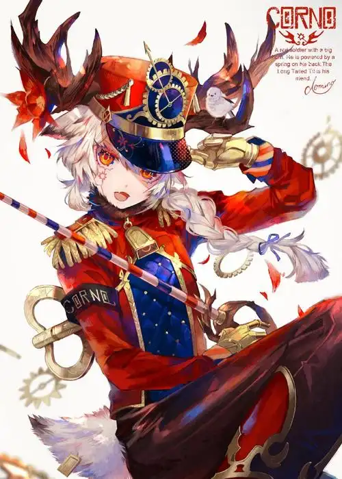 画风精致的动物拟人化少年插画对于毛发质感的刻画真是绝了