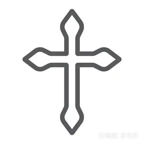 宗教跨线图标, 基督徒和宽容, 十字架标志, 向量图表, 在白色背景的