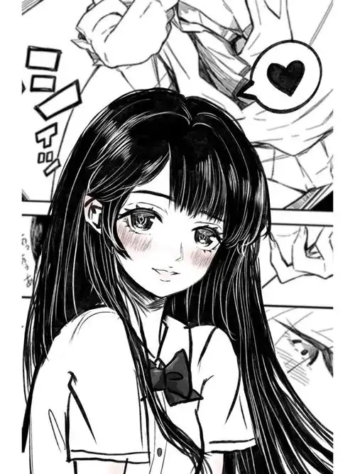 黑白女漫头像壁纸