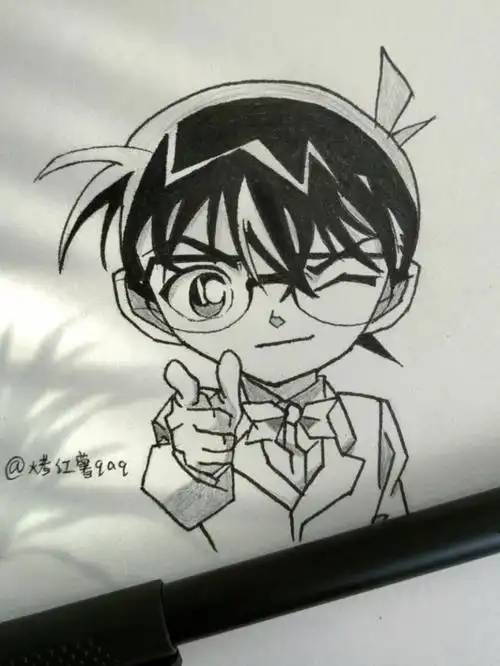 简笔画  #柯南  #柯南手绘
