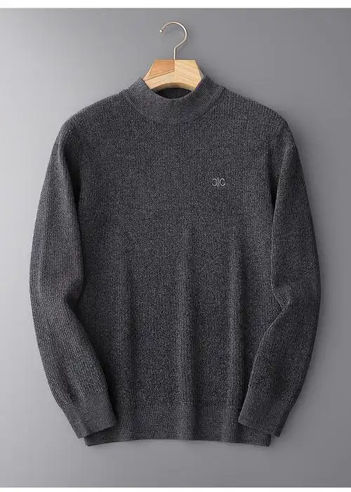 毛衣男罗纹立领深灰色单穿秋冬加厚韩版男士针织衫上衣服潮m3714灰色m