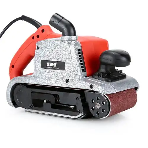 砂带打磨机手持坦克4寸大功率砂带机手提式砂光抛光机平面平板打磨机