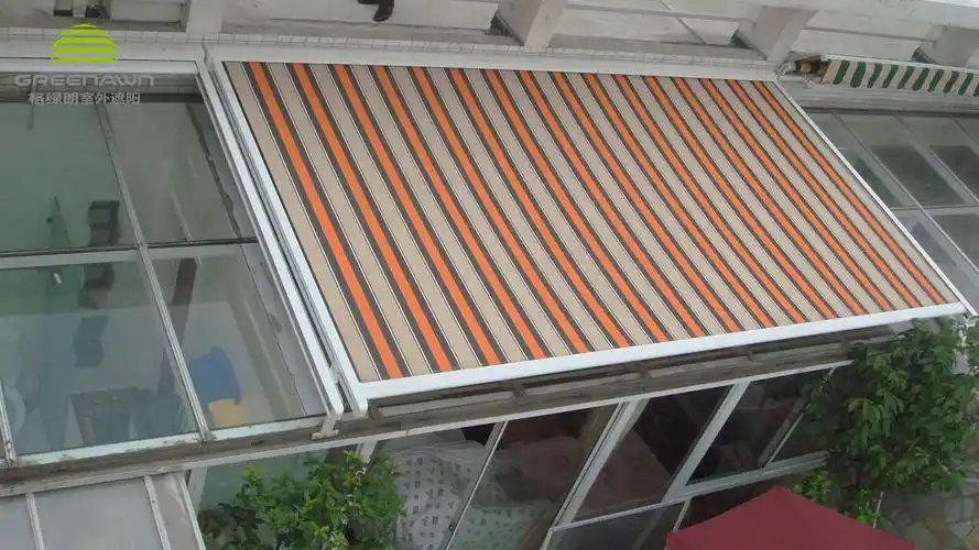 玻璃阳光房智能遥控伸缩式天篷温室遮阳篷