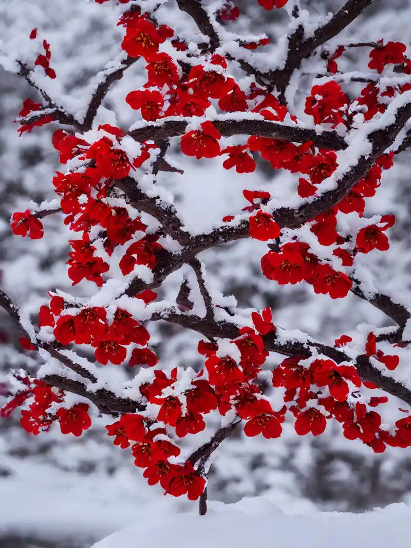 冬天的梅花 这样色的花你喜欢吗