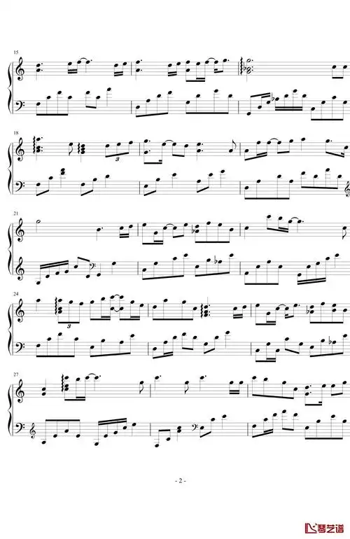 树洞钢琴谱-欧阳娜娜2