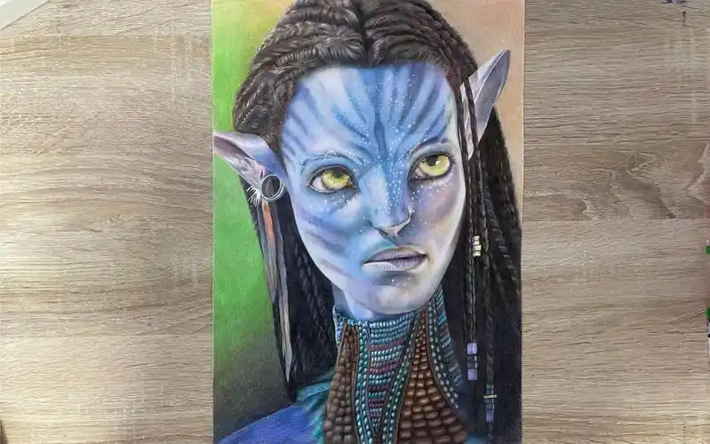 彩铅画《阿凡达2》neytiri,一部很喜欢的电影