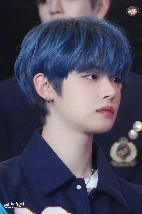 求蓝发帅哥美图