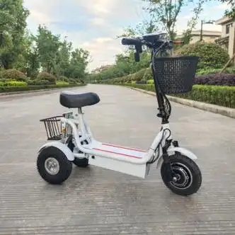 憨果熊电动三轮车新款男女士成人大龄买菜代步车折叠迷你小型便携三轮