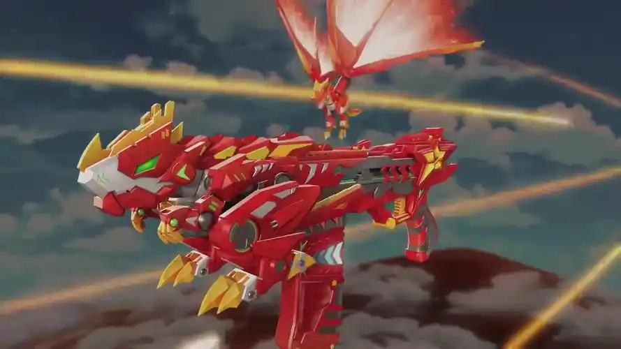 星兽猎人:星成与铠炎兽合体,打造赤炎神枪,火热的力量