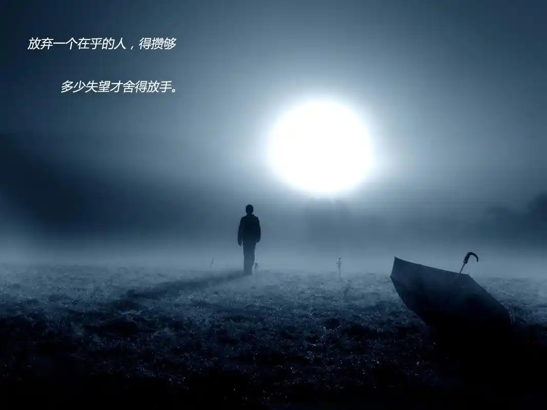 悲伤无奈,决定放弃一个人