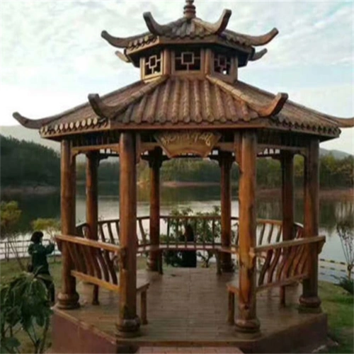 济南凉亭厂家-济南木质凉亭-木亭子制作-济南木屋岗亭