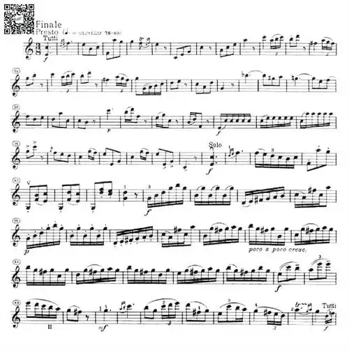 海顿c大调小提琴协奏曲Ⅲ 小提琴谱 乐谱曲谱总谱分谱伴奏音乐在线