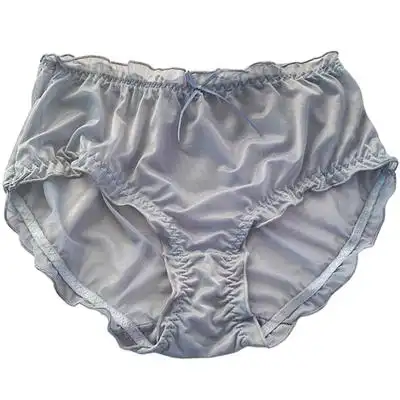 内裤女大码胖mm200斤真丝缎面舒适透气中腰透明薄款包臀三角裤头