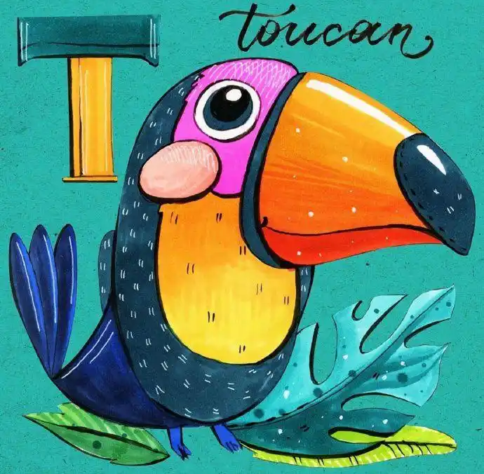 幼儿图片大全可爱动物绘画,卡通简笔画图片大全带颜色