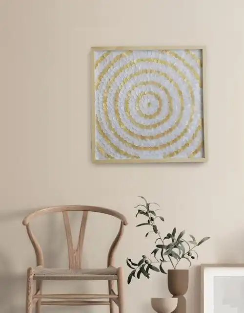 贝壳装饰画 轻奢风艺术贝壳装饰画 创意客厅走廊立体贝母挂画感小众 f