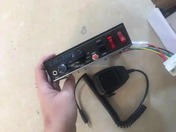 200w警报器警车警报器sirena急救车电子救护车消防员警报器警报放大器