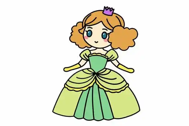 儿童简笔画公主712岁