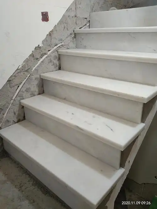 大理石楼梯踏步板厂家批发 广西白大理石现货热销_大理石_石材石料