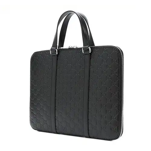 gucci/古驰 男士黑色牛皮革公文包手提包495451 g