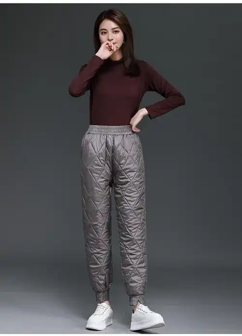 恒源祥高端品牌特价捡漏棉裤女外穿冬季时尚新款高腰大码中老年棉裤