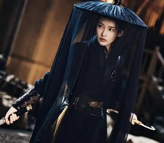 5位古装黑衣美女:赵丽颖美飒,杨紫调皮,她看起来十分不好惹_杨幂_倪妮