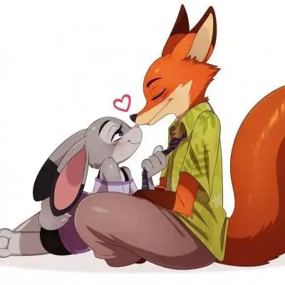 疯狂动物城情侣头像一对一人一张 不易被发现的可爱卡通情头像_情侣