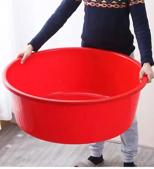 君冉红色塑料盆加厚洗澡盆大号洗衣服盆洗菜大红盆喜庆大红色盆宝宝