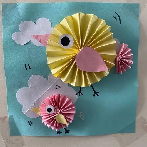 方城县第八小学三一班折纸社团作品展幼儿小班手工折纸花孙寨乡一