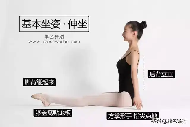 图文详解:中国舞基本功—地面压前腿