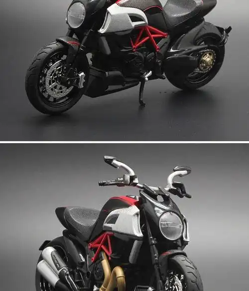 模型杜卡迪v4s摩托车模型玩具仿真合金车男孩机车大魔鬼车模收藏摆件