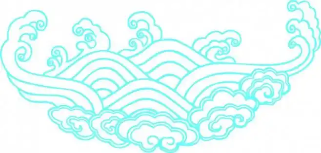 古典浪花花纹图片