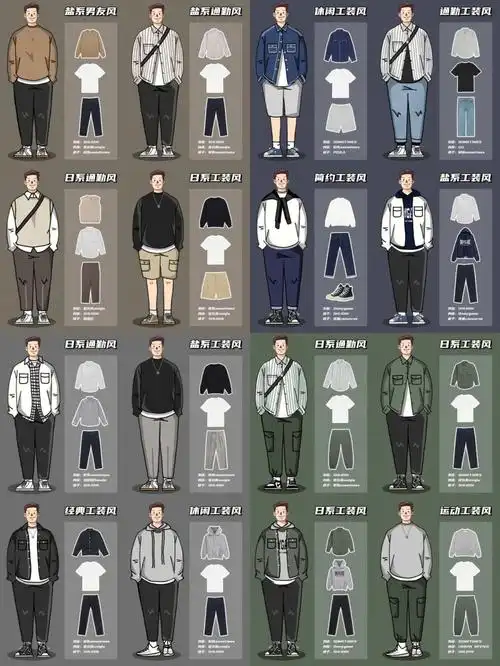 男生早秋94日系工装风穿搭合集丨显高又帅气