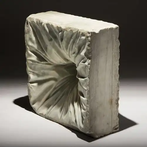 gut punch and pie, salvaged marble, 14 x 14 x 11 in
