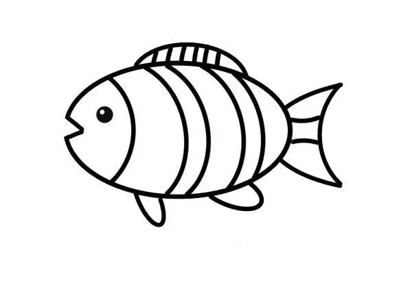 可爱小鱼简笔画步骤图片