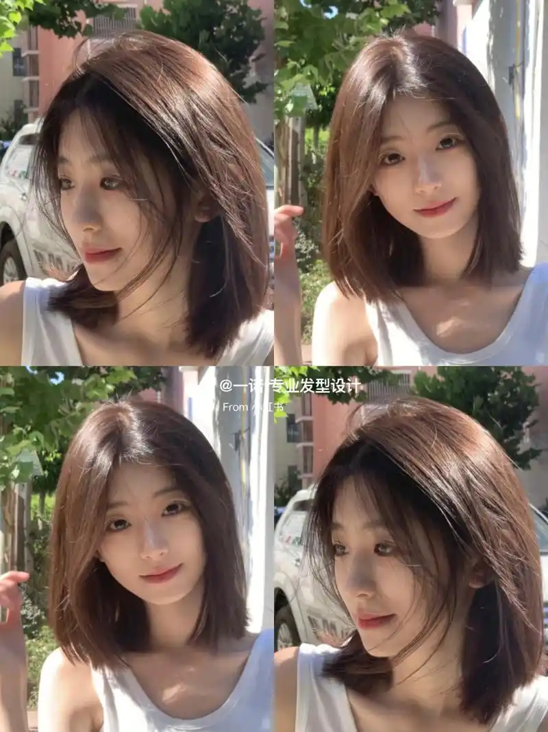 超级适合圆脸,方脸,国字脸女生的锁骨发发型 ————94给大家推荐