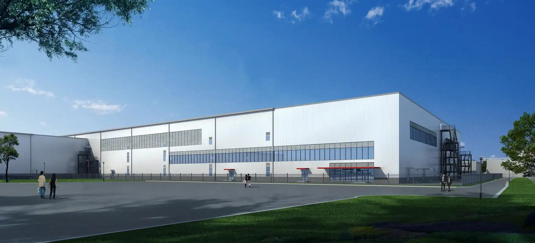 (图为明治集团位于松江区的新工厂效果图.