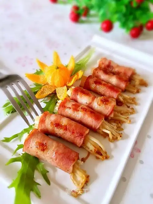 培根金针菇卷