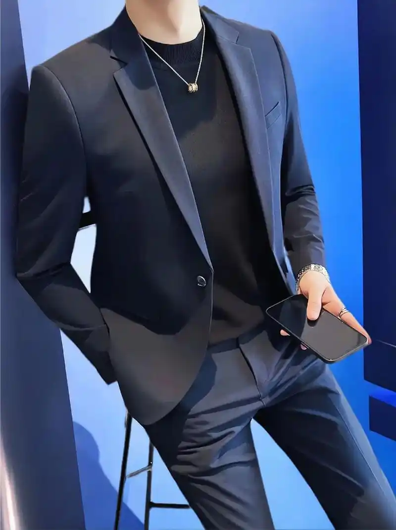 男士帅气商务西装套装