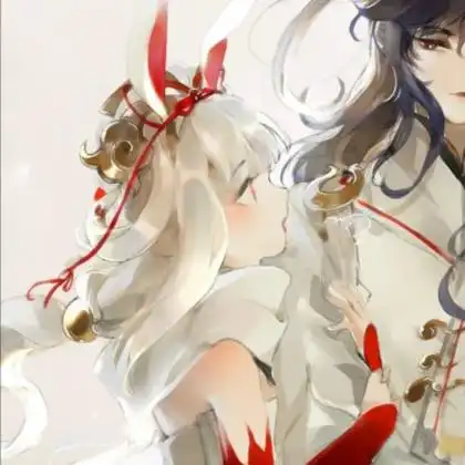 动漫cp头像情侣一对古风图片