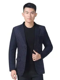 批发特价新上中青年男装绅士商务圆点点男士休闲西装单西春装新款