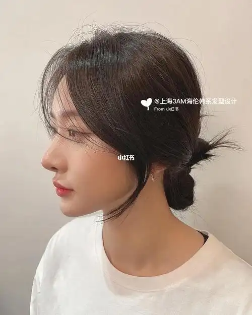 八字刘海扎头发女孩必备 #减龄发型  #八字刘海  #网红八字刘海法式