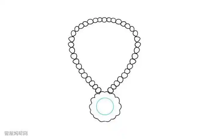 小朋友的项链简笔画