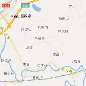 雅安市名山区地图