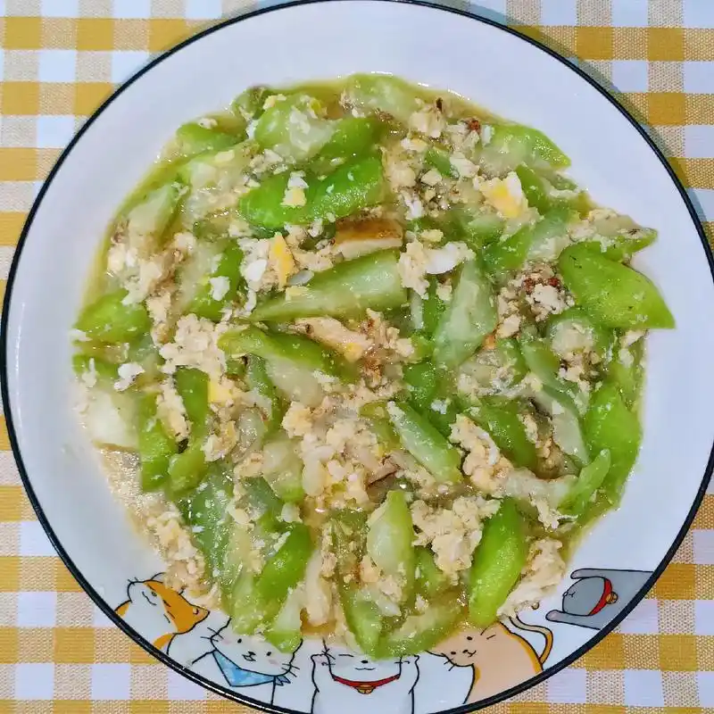 分享今日家常菜73丝瓜炒鸡蛋 - 抖音