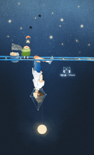 gif动态图 治愈 宇宙 星球 天空 梦幻男生 女神 蓝色系 动图壁纸转载